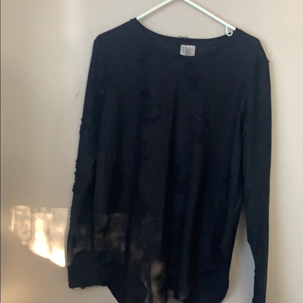 RIPPED BLACK SHIRT